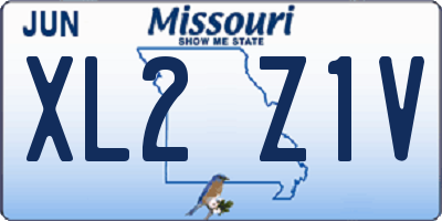 MO license plate XL2Z1V