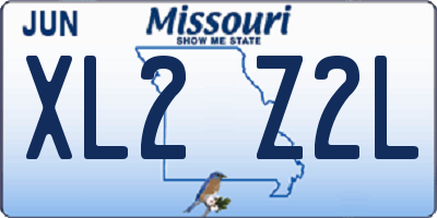 MO license plate XL2Z2L