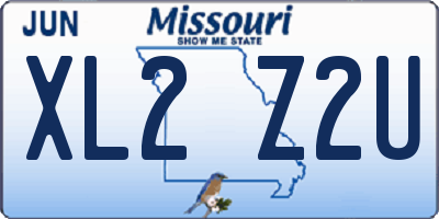 MO license plate XL2Z2U