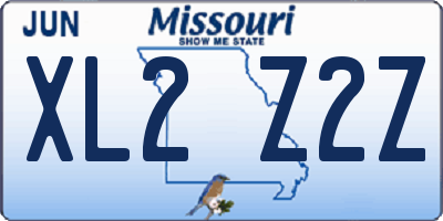 MO license plate XL2Z2Z