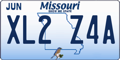MO license plate XL2Z4A