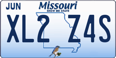 MO license plate XL2Z4S