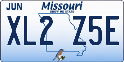 MO license plate XL2Z5E