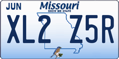 MO license plate XL2Z5R