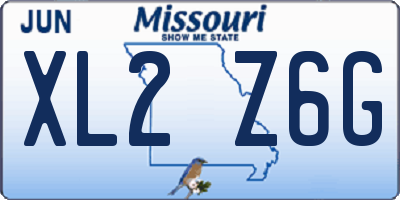 MO license plate XL2Z6G