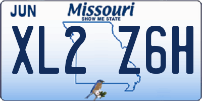 MO license plate XL2Z6H