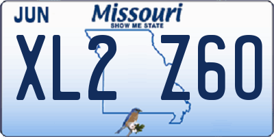 MO license plate XL2Z6O