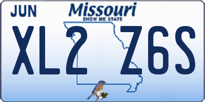MO license plate XL2Z6S