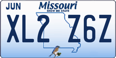 MO license plate XL2Z6Z