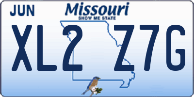 MO license plate XL2Z7G