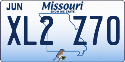 MO license plate XL2Z7O