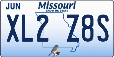 MO license plate XL2Z8S