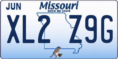 MO license plate XL2Z9G