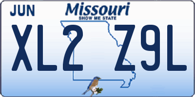 MO license plate XL2Z9L