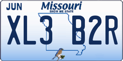 MO license plate XL3B2R