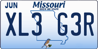 MO license plate XL3G3R