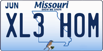 MO license plate XL3H0M
