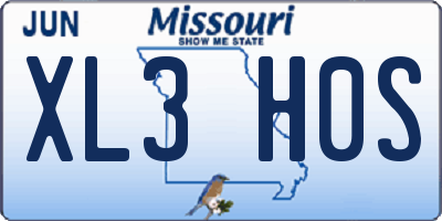 MO license plate XL3H0S