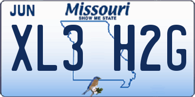 MO license plate XL3H2G