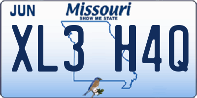 MO license plate XL3H4Q