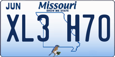 MO license plate XL3H7O