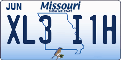 MO license plate XL3I1H