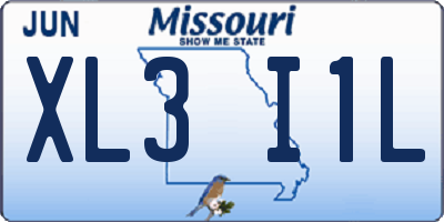 MO license plate XL3I1L