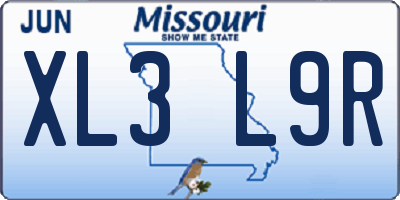 MO license plate XL3L9R