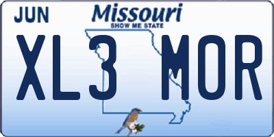 MO license plate XL3M0R