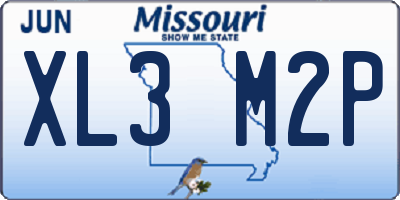 MO license plate XL3M2P