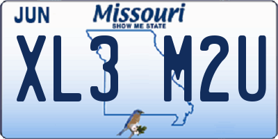 MO license plate XL3M2U