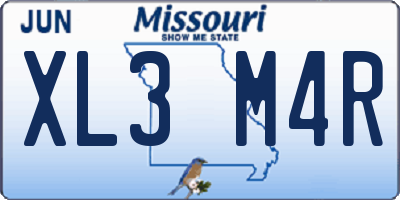MO license plate XL3M4R