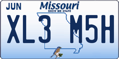 MO license plate XL3M5H