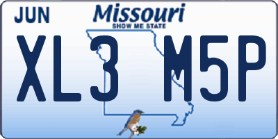 MO license plate XL3M5P