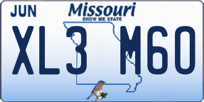 MO license plate XL3M6O