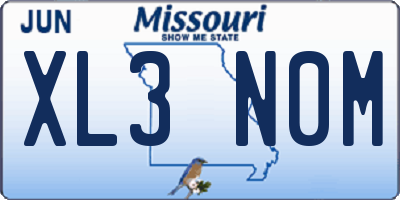 MO license plate XL3N0M