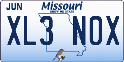 MO license plate XL3N0X