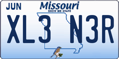 MO license plate XL3N3R