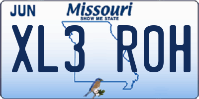 MO license plate XL3R0H