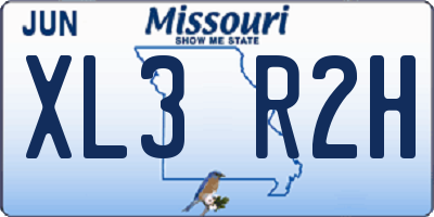 MO license plate XL3R2H