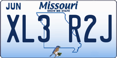 MO license plate XL3R2J