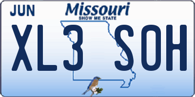 MO license plate XL3S0H