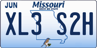 MO license plate XL3S2H