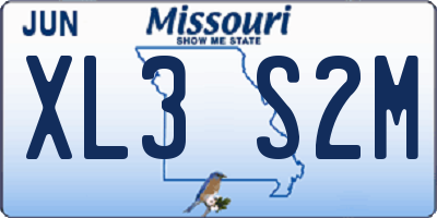MO license plate XL3S2M