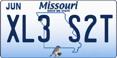 MO license plate XL3S2T