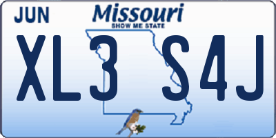 MO license plate XL3S4J