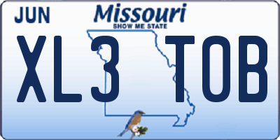 MO license plate XL3T0B