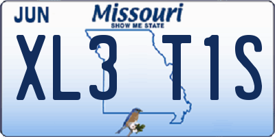 MO license plate XL3T1S