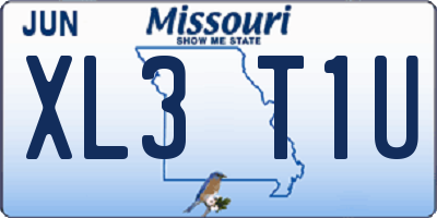 MO license plate XL3T1U