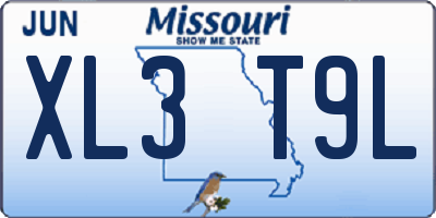 MO license plate XL3T9L